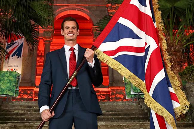 Andy Murray Carry Brit Flag,rio 2016 olympic venue,rio 2016 olympic update,rio 2016 olympic news