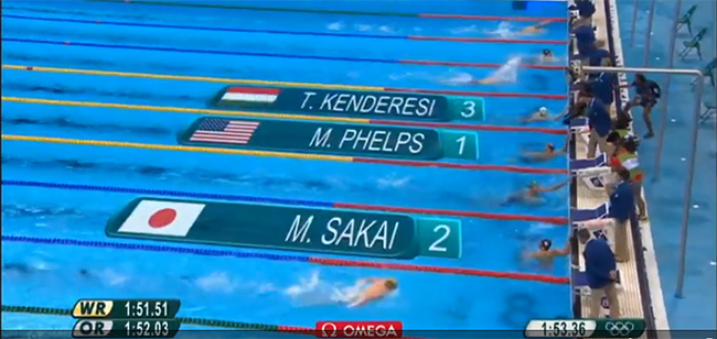 Michael Phelps Handsome Postures After Gold Medal,Michael Phelps men's 400m swim