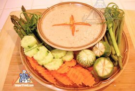 Vegetables with Spicy Yellow Bean and Maengda Sauce, "Tao Jeeow Lon",Appetizers / DessertMenu price, MailBox, Phone Number, food consumption 