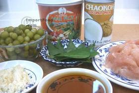 Thai red chicken curry, "Gaeng ped gai",Main courseMenu price, MailBox, Phone Number, food consumption 