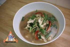 Thai Chicken and Ginger Soup "Gai Joo Khing",SoupsMenu price, MailBox, Phone Number, food consumption 