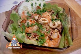 Thai seafood salad, "Yam talay",SeafoodMenu price, MailBox, Phone Number, food consumption 