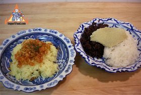 Thai Sticky Rice Steeped in Coconut Milk, "Khao Neeo Moon",Appetizers / DessertMenu price, MailBox, Phone Number, food consumption 