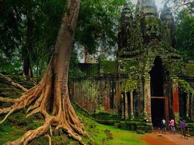 West gate of Angkor Thom, Cambodia (© Alex Williams)